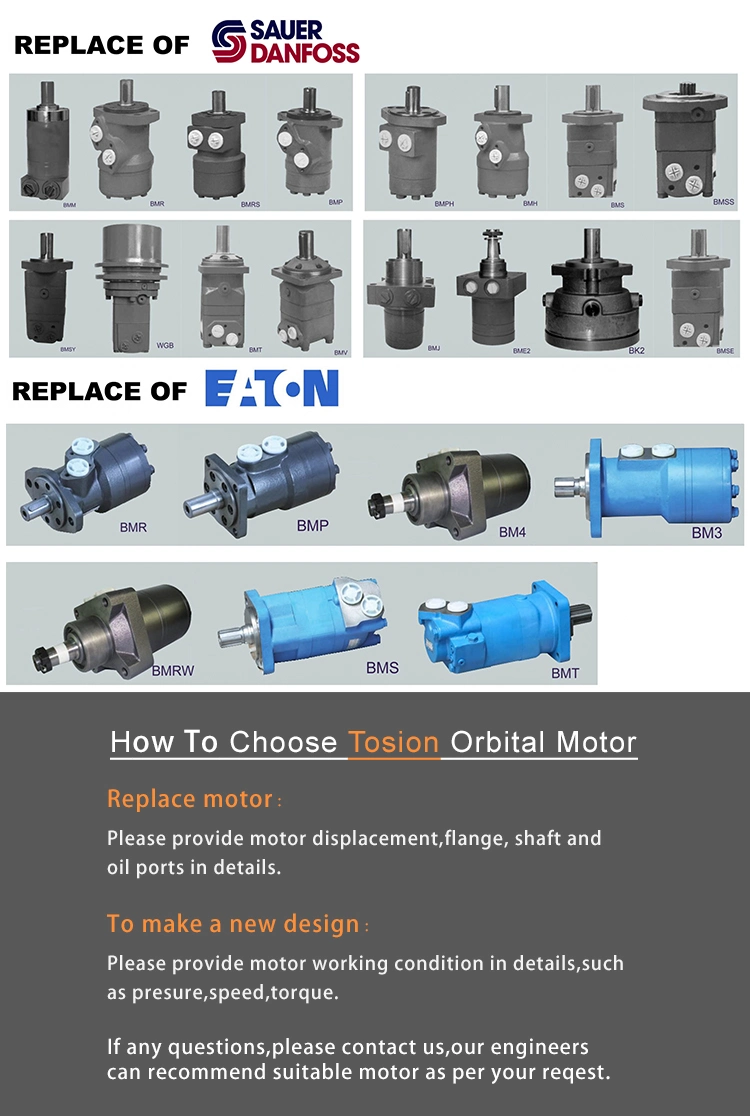 Bmm/Omm Bmr/OMR BMP/Omp Bmh/Omh BMS/Oms Bmt/Omt Bmv/Omv Radial Piston Drive Wheel Oil Orbital Mini Hydraulic Motor with Eaton Sauer Danfoss Poclain Intermot